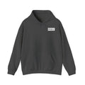 Drizzle minimalist text Hoodie | Small Chest Logo, White Pullover